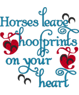 Comical Embroidered Shirt - Horses Leave Hoof Prints On Your Heart - £17.16 GBP