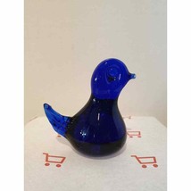 Blue Glass Bird Figurine - $13.45