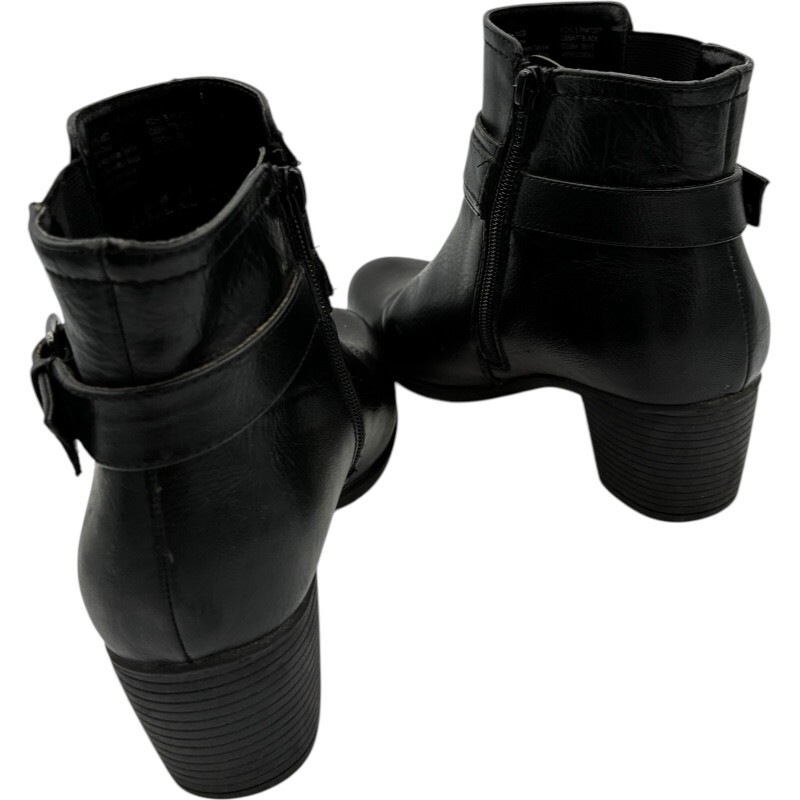 Croft & Barrow women's Britt Black Faux Leather 73277 Ankle Boots size 7.5 MED Item image 8