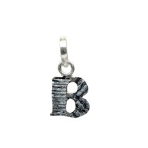 Indian Pure Silver &#39;B&#39; Letter Alphabet Pendant for men women - £14.56 GBP