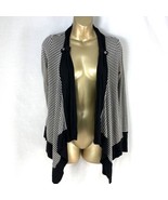 Theme Open Front Draped Cardigan Striped Stretch Shirt Top Sweater Women... - $253.20 MXN