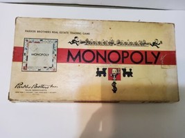 Vintage Old 1946 Monopoly Parker Brothers Wood Pieces Tiny Dice COMPLETE Nice - £51.26 GBP