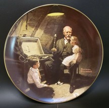 Norman Rockwell Light Campaign Plate Grandpa&#39;s Treasure Chest Grandfather - £7.91 GBP