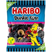 Haribo Dunkle Tute Dark Bag German Gummy Bears Vegetarian -175g -FREE Shipping - $8.37
