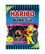 Haribo DUNKLE Tute DARK BAG German gummy bears VEGETARIAN -175g -FREE SH... - £6.55 GBP