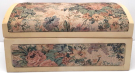 Wood and Tapestry Small Sewing Box 9.5x6.5x4.5 Vintage - £20.08 GBP