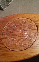 VTG Clear Glass Embossed Roses Trellis Plate 12.5&quot; Holiday - £23.59 GBP
