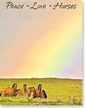 LEANIN TREE &quot;Peace Love Horses&quot; In the Pasture~Note Pad 60 sheets~#63142 - £6.10 GBP