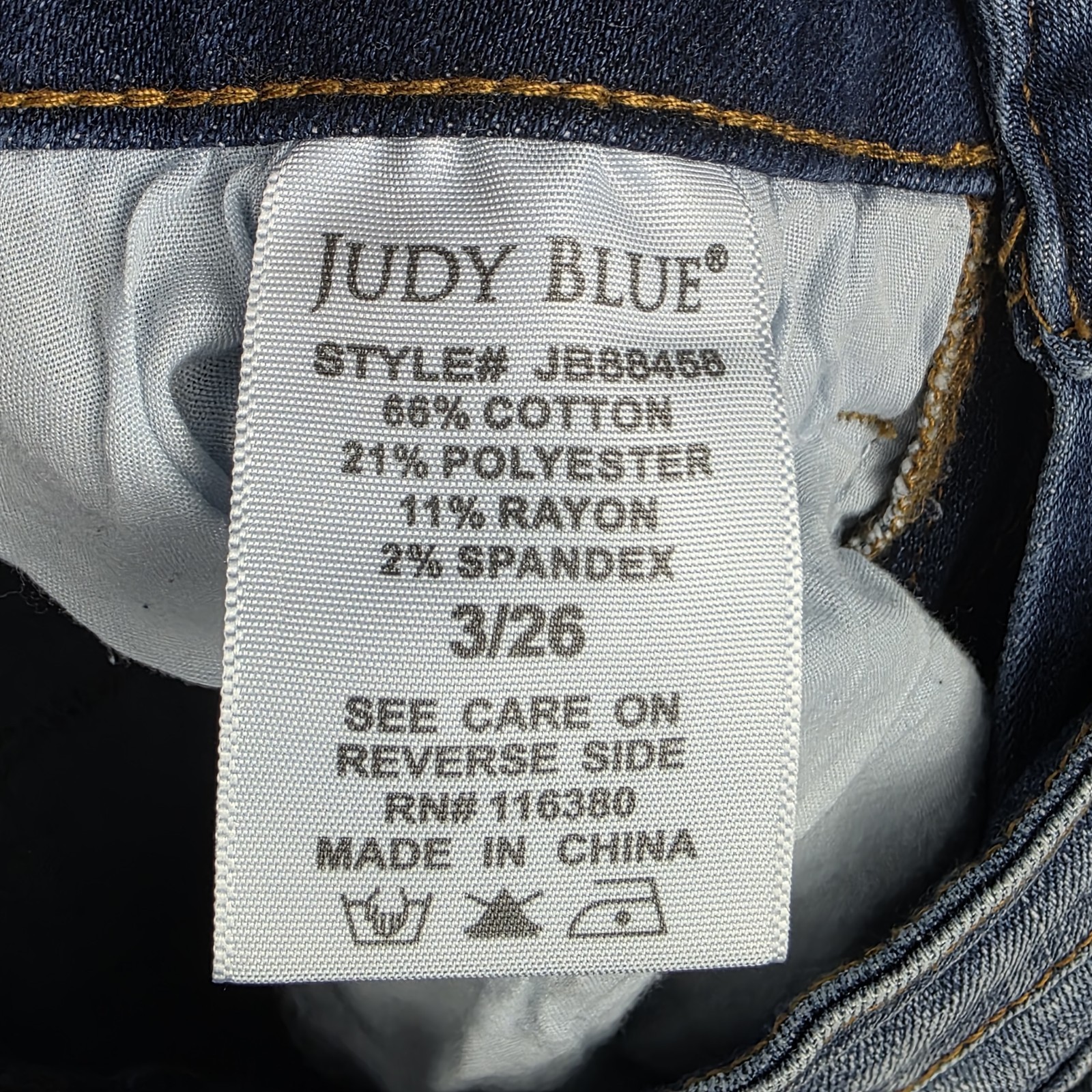 Judy Blue Jeans Womens Size 3/26 Relaxed Fit Cropped Fringe Blue Denim Pants Item image 10