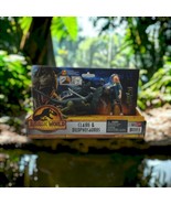 Mattel Jurassic World Dominion Dilophosaurus &amp; Claire Action Figures GWM... - £13.91 GBP