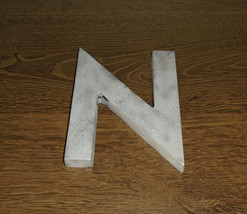 Vintage Metal Letter N Cast Aluminum Salvage Industrial Alphabet Vintage - £11.68 GBP