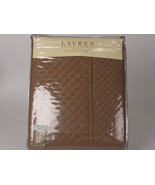 Ralph Lauren Solid Tan Camel Diamond stitch Tan Full Queen Quilt Equestrian - $182.35