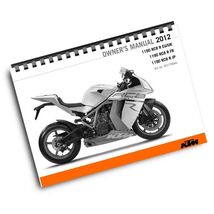 KTM 2012 - 1190 RC8 R - OWNERS MANUAL USER GUIDE - $477.97 MXN