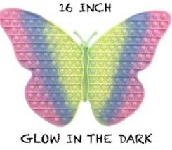 16" GLOW IN THE DARK BUTTERFLY BUBBLE POPPER SILICONE STRESS RELIEVER TO... - $24.57