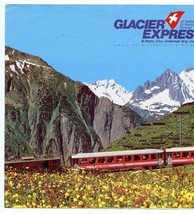 Glacier Express of Switzerland St Moritz to Zermott Railroad Brochure - £21.74 GBP