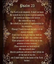 Psalm 23 Metal Wall Art Spiritual Decor Christian Home Blessing 8x12&quot; Sign - £9.95 GBP