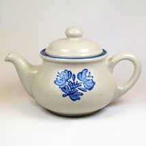 Pfaltzgraff Yorktowne Mini 2-Cup Teapot &amp; Lid Vintage Blue Floral Tablew... - $369.78 MXN