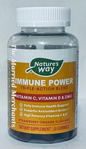 Nature&#39;s Way Immune Power Triple Action Gummies w/ C D Zinc 60 ea 11/24 ... - £11.03 GBP