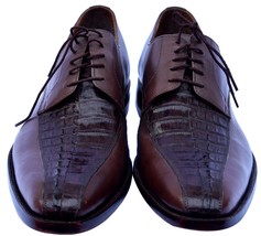 Exceptional Red Devil Sterling Crocodile Leather Vamp Horn Back Men Office Shoes - £312.20 GBP