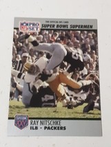 Ray Nitschke Green Bay Packers 1990 Pro Set Super Bowl Supermen Card #92 - £0.77 GBP