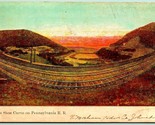 Ferro di Cavallo Curva Pennsylvania Ferrovia Pista 1908 DB Cartolina F7 - £3.52 GBP