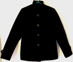 ESPRIT coat / jacket size S black quilted look ,pockets, button close - £11.51 GBP