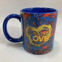 Penzeys Choose Love Heart Blue Mug 12 oz I Will Vote 11/3/20 - £14.99 GBP