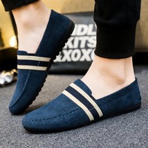 Men Shoes Black Blue Loafers Slip on Male Footwear Adulto Driving Moccasin Soft  - £51.09 GBP