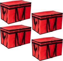 Insulated Food Delivery Bag, Xxxl Food Warmer Bag, Commercial, 4 Pack, Red - $52.99