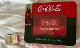 Drink Coca-Cola Photo Box Tin 8&quot;x6.5&quot; Display One 4&quot;x6&quot; photo plus photo... - $10.88