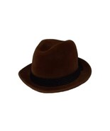 VTG Wegener Velour Hat, Brown, Velvet &amp; Rope for Carson Pirie Scot Co, G... - £23.90 GBP