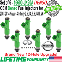 NEW OEM Denso 6Pcs 12-Hole Upgrade Fuel Injectors for 2007-2014 Nissan Infinity - £225.53 GBP