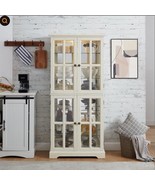 Storage Cabinet Display Cabinet Antique Display Cabinet with Glass Doors... - $6,964.44 MXN