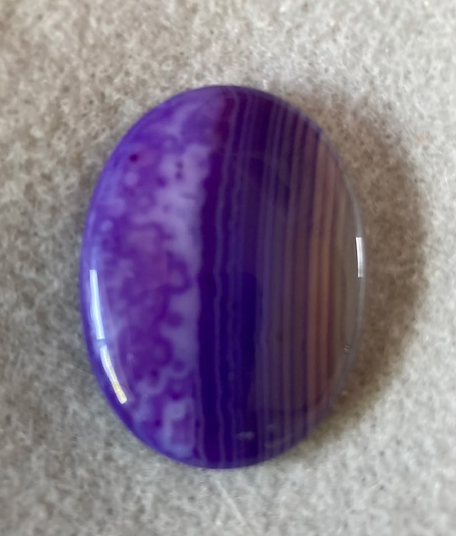 Purple Banded Agate Cab 40x30mm, 30x40mm stone cabochon  - $7.00