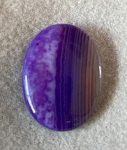 Purple Banded Agate Cab 40x30mm, 30x40mm stone cabochon  - $7.00