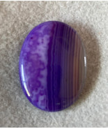 Purple Banded Agate Cab 40x30mm, 30x40mm stone cabochon  - $9.53 CAD