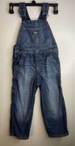 OshKosh B'gosh Overalls Vestbak Kids 4T Denim 100% Cotton Pants Blue Lining - $14.99