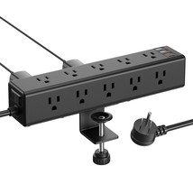 Standing Desk Clamp Power Strip With 15 Outlets, Widely Spaced Desktop Edge Moun - £69.85 GBP