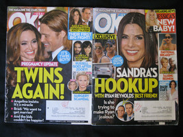 2 OK Magazines February 13 &amp; 20 2012 Sandra Bullock, Angelina Jolie, Brad Pit &amp; - £6.99 GBP