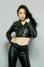 Black Crop NEW Stylish Coat Women Genuine Lambskin Real Leather Jacket S... - $107.30+