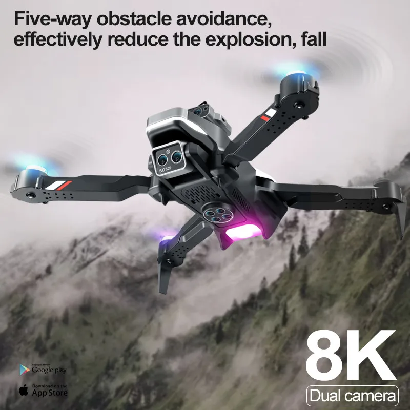 New M2 Mini Drone 4K Drone Professional 8K Dual HD Camera 540° Obstac - £34.05 GBP+