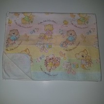 VTG Critter Sitters Receiving Blanket BabyCare by Riegel 100% Cotton Baby AS IS - $12.82