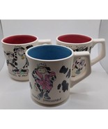 Cow Coffee Mugs Set Of 3 Udderly Irresistible,Milk Shake,Oustanding In A... - $22.77