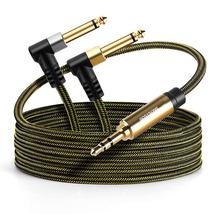 1/8 to 1/4 Stereo Cable 15Ft, 1/8 Stereo to Dual 1/4 Mono Cable,1/8 Inch - £14.40 GBP - £47.05 GBP