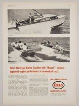 1956 Print Ad Esso Marine Products Owens Cruiser &amp; Outboard Boats Gasoline - £13.65 GBP