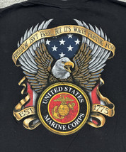 USMC US Marine T-Shirt MEDIUM Freedom Isn&#39;t Free EGA Front Graphic Back - $16.82