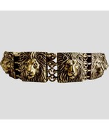 Anne Klein Couture Vintage Lion Link Choker Chunky Necklace Brushed  Gold - $3,986.32 MXN