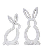 Carved Stone Bunny Outline Decor (Set of 2) - 338425 - €49,81 EUR