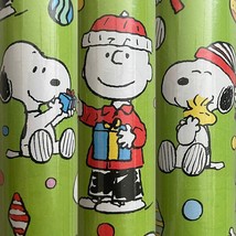 1 Roll Peanuts Charlie Brown &amp; Snoopy Birthday Christmas Wrapping Paper 70 sq ft - £5.57 GBP
