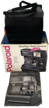 VTG Polaroid 600 OneStep Flash Camera Instant Point And Shoot w/ Manual &amp; Box - £68.82 GBP
